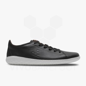 Black Vivobarefoot Geo Court III Men's Lifestyle Shoes | AU315JE