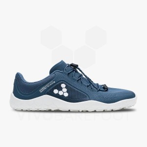Deep Blue / White Vivobarefoot Primus Trail II FG Men's Trail Running Shoes | AU364MM