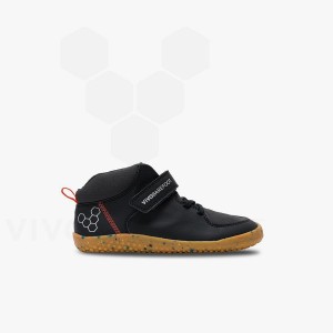 Obsidian Vivobarefoot Primus Ludo Hi Preschool Kids' Shoes | AU032GY