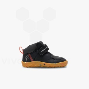 Obsidian Vivobarefoot Primus Ludo Hi Toddlers Kids' Shoes | AU034EI
