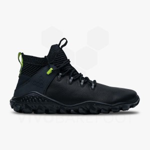 Obsidian / Light Green Vivobarefoot Magna Forest Esc Men's Hiking Shoes | AU403ZD